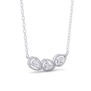 Fancy Pear Round Diamonds Pendant