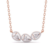 Fancy Pear Round Diamonds Pendant