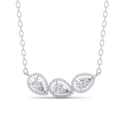 Fancy Pear Round Diamonds Pendant