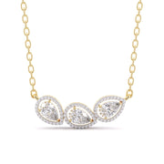 Fancy Pear Round Diamonds Pendant