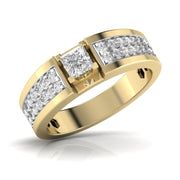 Fancy Princess Cut Diamond Men's Ring
