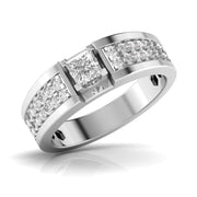 Fancy Princess Cut Diamond Men's Ring