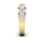 Fancy Princess Cut Diamond Men's Ring
