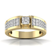 Fancy Princess Cut Diamond Men's Ring