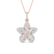 Fancy & Round Cut Diamonds Blossom of Brilliance Pendant