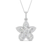 Fancy & Round Cut Diamonds Blossom of Brilliance Pendant
