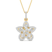 Fancy & Round Cut Diamonds Blossom of Brilliance Pendant