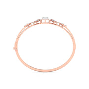 Delicate Floral Pattern Diamond Bangle