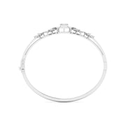 Delicate Floral Pattern Diamond Bangle