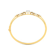 Delicate Floral Pattern Diamond Bangle