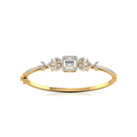 Delicate Floral Pattern Diamond Bangle