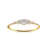 Delicate Floral Pattern Diamond Bangle