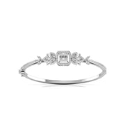 Delicate Floral Pattern Diamond Bangle
