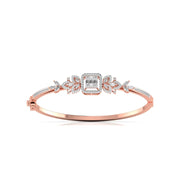 Delicate Floral Pattern Diamond Bangle