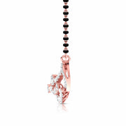 Fancy & Round Diamond Crescent Moon Mangalsutra