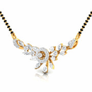 Fancy & Round Diamond Floral Mangalsutra with Central Diamond