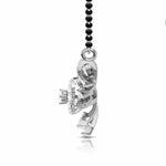 Fancy & Round Diamond Floral Mangalsutra with Central Diamond