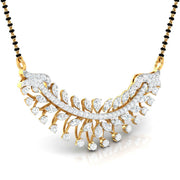 Fancy & Round Diamond Leaf Mangalsutra
