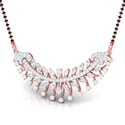 Fancy & Round Diamond Leaf Mangalsutra