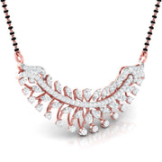 Fancy & Round Diamond Leaf Mangalsutra