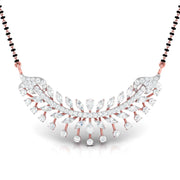 Fancy & Round Diamond Leaf Mangalsutra