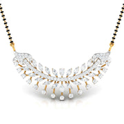 Fancy & Round Diamond Leaf Mangalsutra
