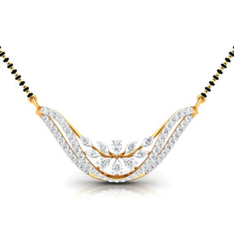Fancy & Round Diamonds Wave Pendant