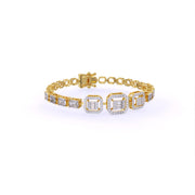 Structured Square Diamond Bracelet