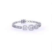Structured Square Diamond Bracelet