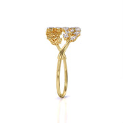 Luxe Leaf Gold Diamond Bangle