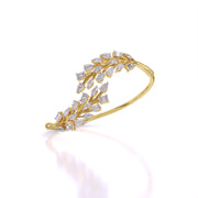 Luxe Leaf Gold Diamond Bangle