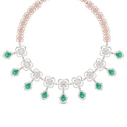 Fancy & Round Shape Diamonds Necklace