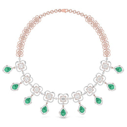 Fancy & Round Shape Diamonds Necklace