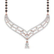 Fancy Shape Pear Diamond Mangal Sutra Pendant