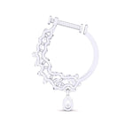 Fancy Shape & Round Diamond Nose Pin