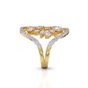 Feminine Cocktail Diamond Ring