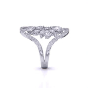 Feminine Cocktail Diamond Ring