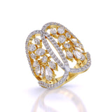 Feminine Cocktail Diamond Ring