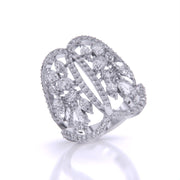 Feminine Cocktail Diamond Ring
