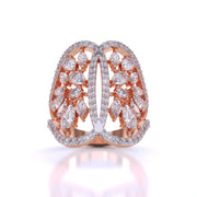 Feminine Cocktail Diamond Ring