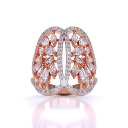 Feminine Cocktail Diamond Ring