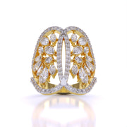 Feminine Cocktail Diamond Ring