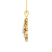Floral Diamond Gold Pendant