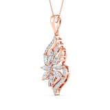 Floral Diamond Gold Pendant