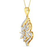 Floral Diamond Gold Pendant