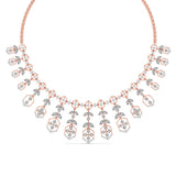 Floral & Geometric Diamond Necklace