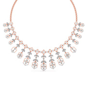 Floral & Geometric Diamond Necklace