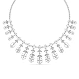 Floral & Geometric Diamond Necklace