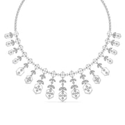 Floral & Geometric Diamond Necklace