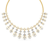 Floral & Geometric Diamond Necklace